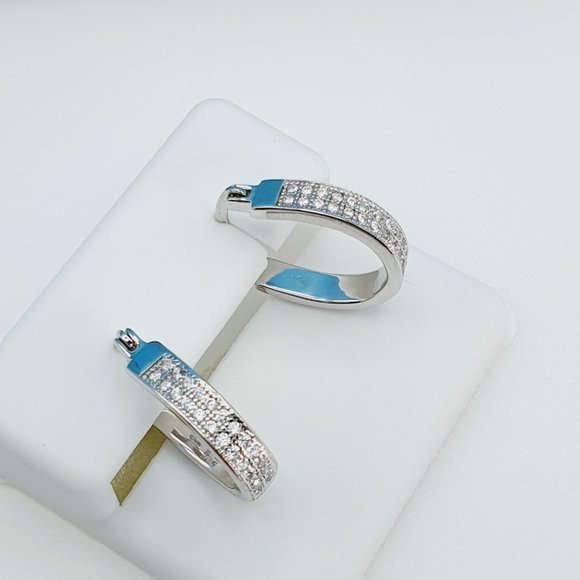 "925 Sterling Silver Cubic Zirconia Earrings, UU1P6A6139 - Picture 8 of 10